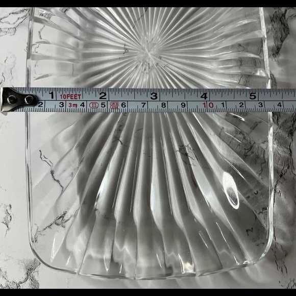 Vintage Art Deco Clear Glass 9” - Picture 4 of 5